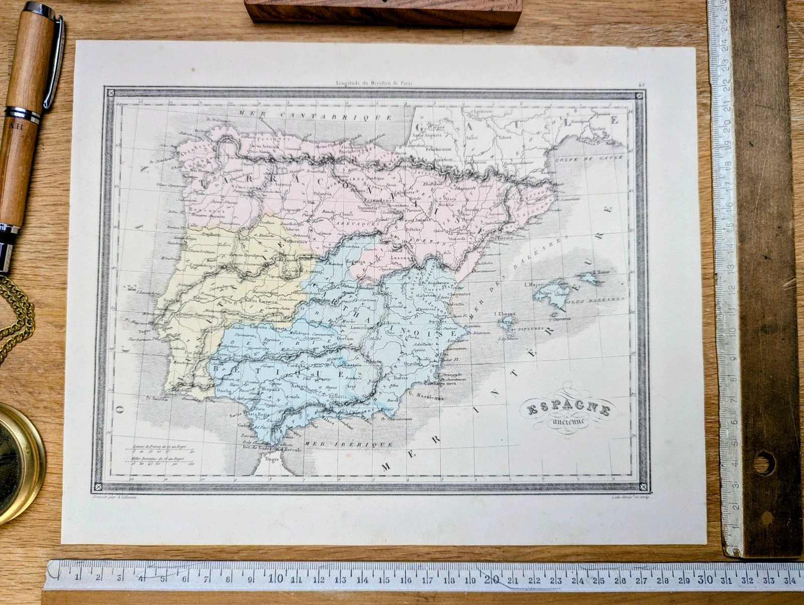 A antiga Espanha, mapa impresso em 1852. – photo 3